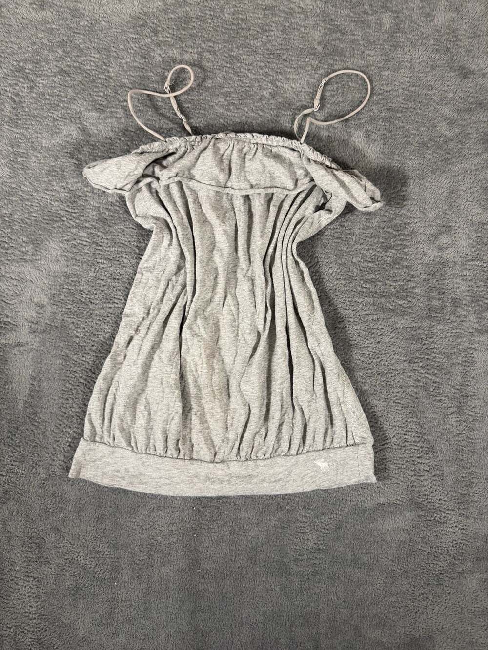 Abercrombie Ruffled Tube Top Size M Gray Cami